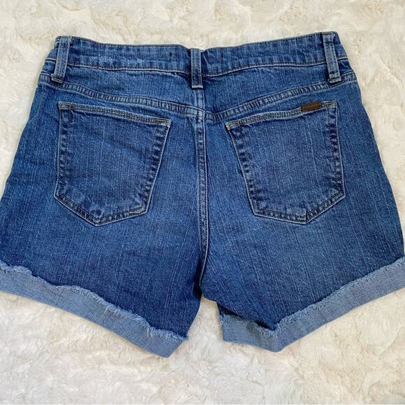 Joe’s Jeans Womens Mid Rise Midi Cuffed Hem Jean Shorts Size 28 Dark Wash Denim - Picture 6 of 10